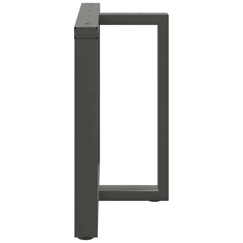 Gambe tavolo da pranzo forma T 2 pz Antracite 90x35x(72-73) cm