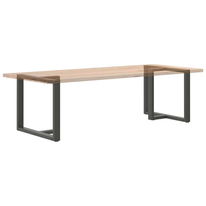 Gambe tavolo da pranzo forma T 2 pz Antracite 90x35x(72-73) cm