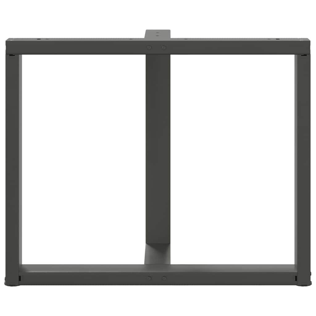 Gambe tavolo da pranzo forma T 2 pz Antracite 100x35x(72-73) cm