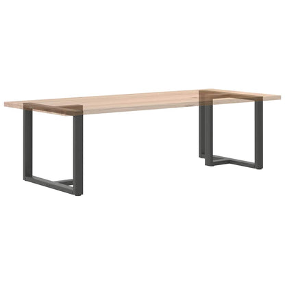 Gambe tavolo da pranzo forma T 2 pz Antracite 100x35x(72-73) cm
