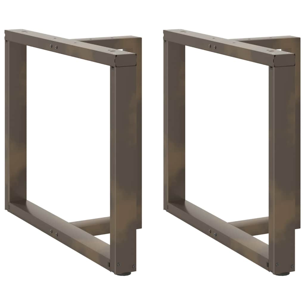 Gambe per tavolo da pranzo forma T 2 pz nere 100x35x(72-73) cm