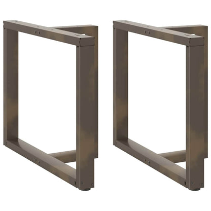 Gambe per tavolo da pranzo forma T 2 pz nere 100x35x(72-73) cm