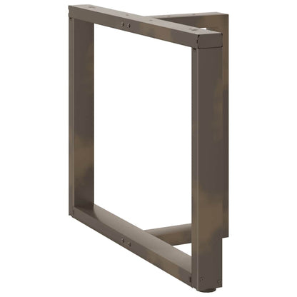 Gambe per tavolo da pranzo forma T 2 pz nere 100x35x(72-73) cm