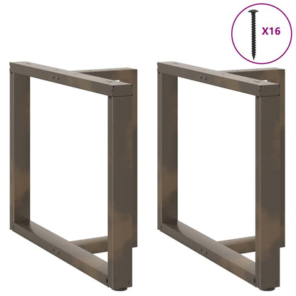 Gambe per tavolo da pranzo forma T 2 pz nere 100x35x(72-73) cm