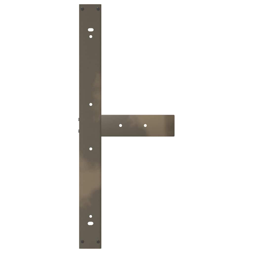 Gambe per tavolo da pranzo a forma di T 2 pz nere 100x35x(72-73) cm in acciaio - homemem39