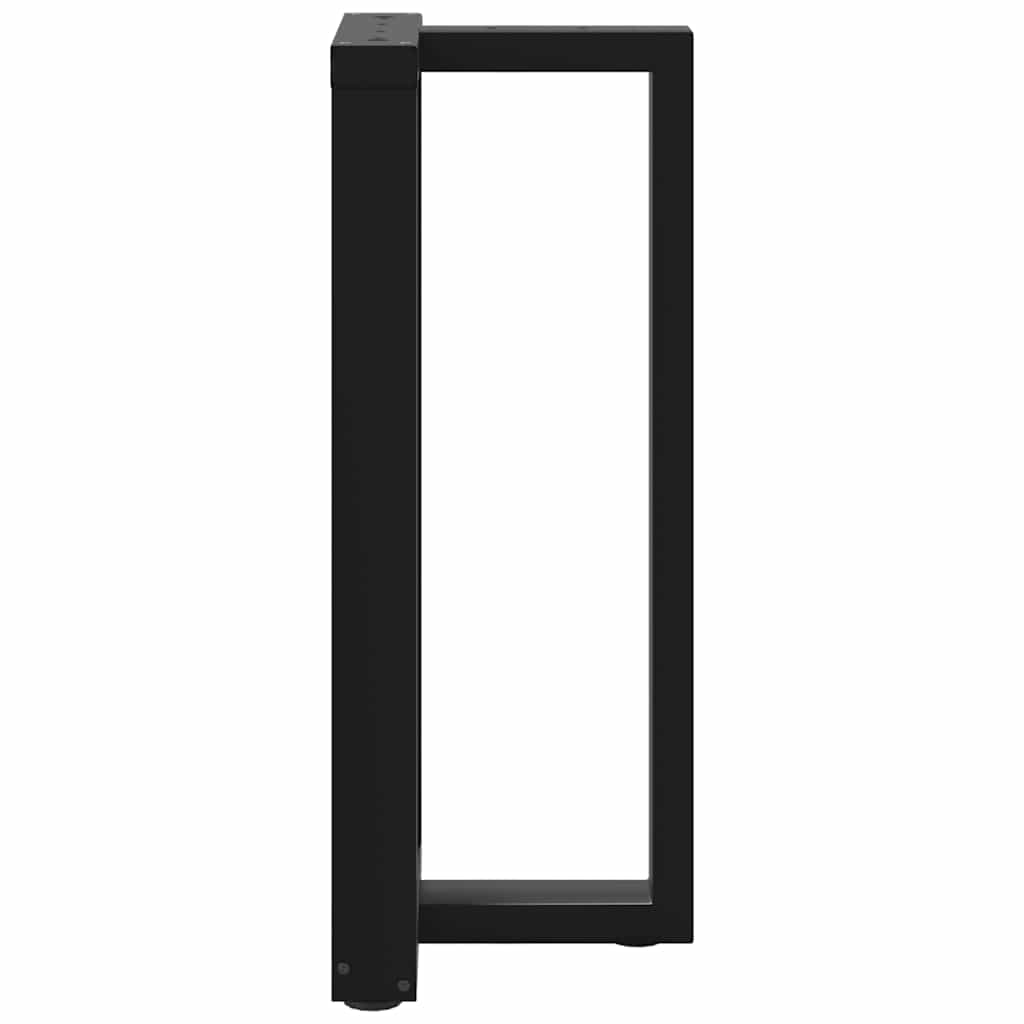 Gambe Tavolo Bar a Forma T 2 pz Nero 40x35x(90-91) cm Acciaio