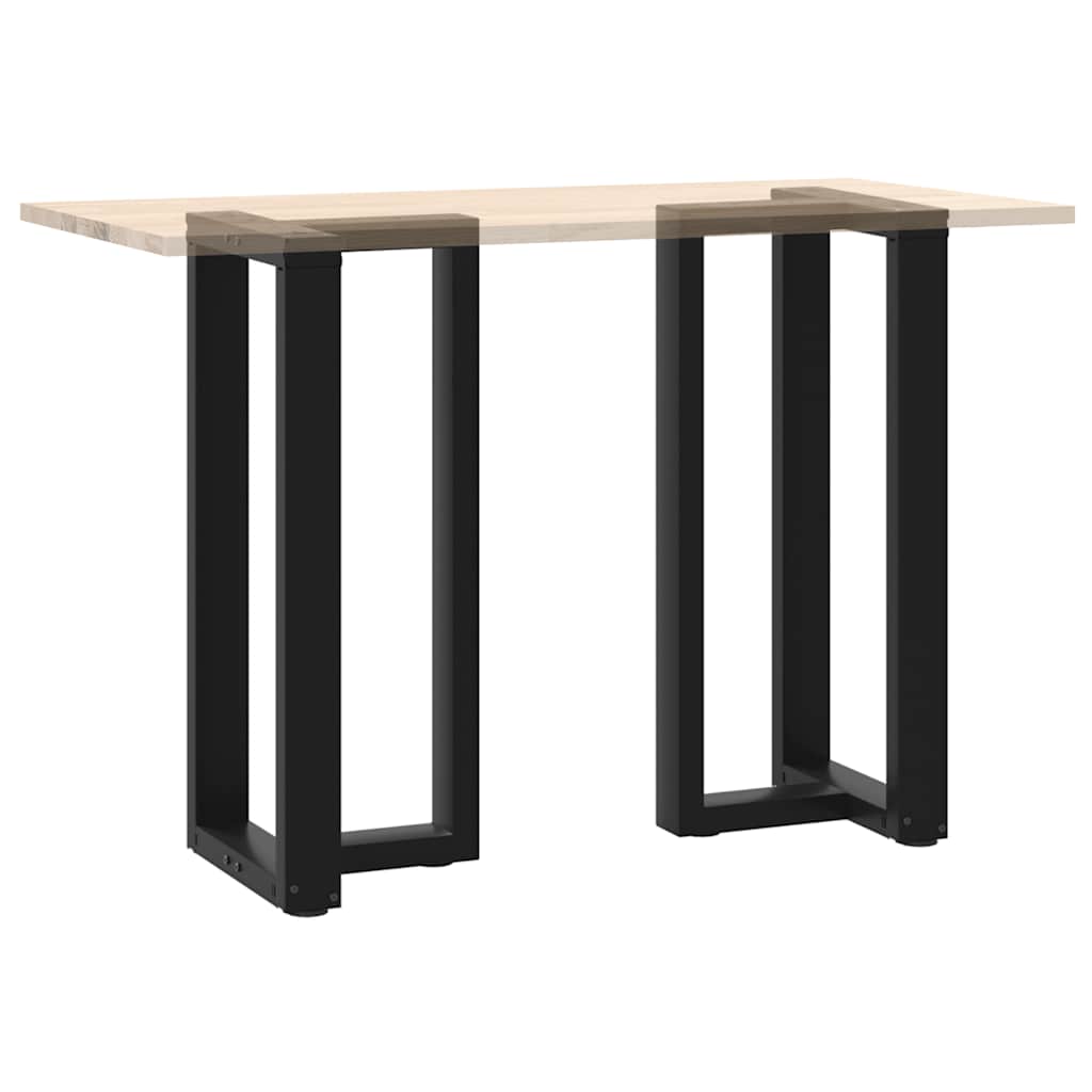 Gambe per tavolo da bar a forma di T 2 pz nere 40x35x(90-91) cm