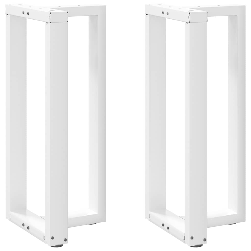 Gambe per tavolo da bar forma T 2 pz bianche 40x35x(90-91) cm