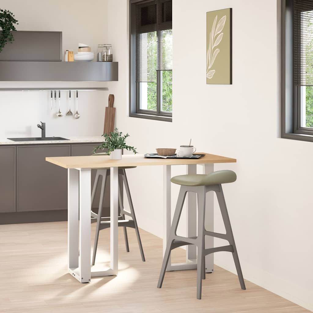 Gambe per tavolo da bar forma T 2 pz bianche 40x35x(90-91) cm