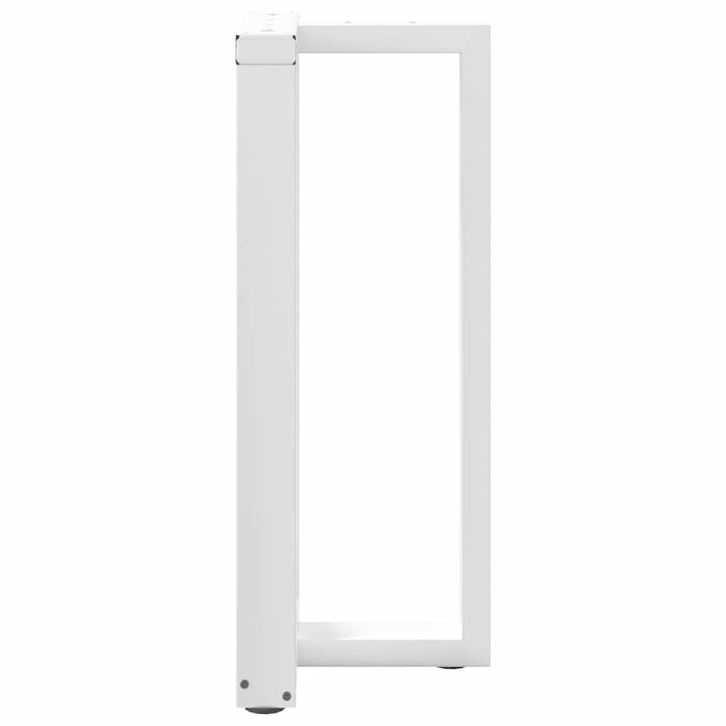 Gambe Tavolo Bar a Forma T 2 pz bianco 40x35x(90-91) cm Acciaio