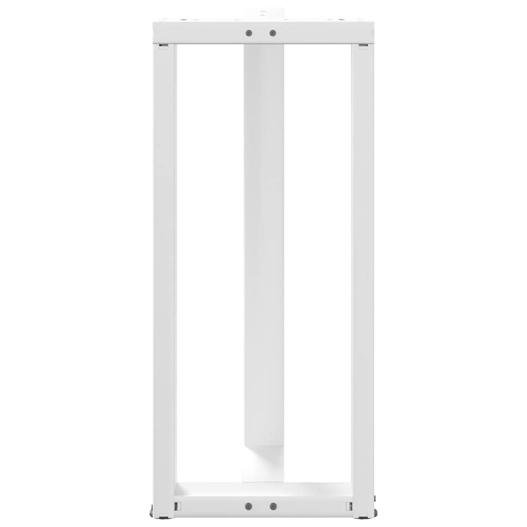 Gambe Tavolo Bar a Forma T 2 pz bianco 40x35x(90-91) cm Acciaio