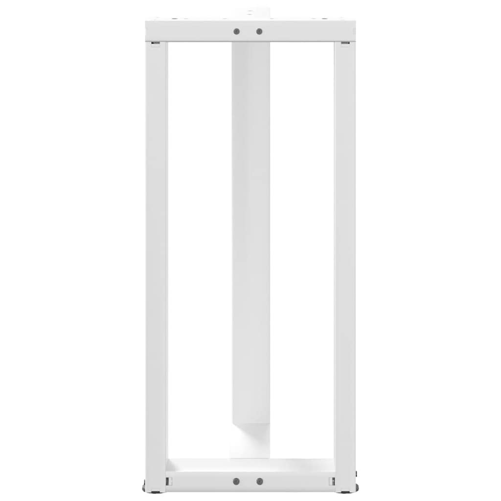 Gambe per tavolo da bar forma T 2 pz bianche 40x35x(90-91) cm