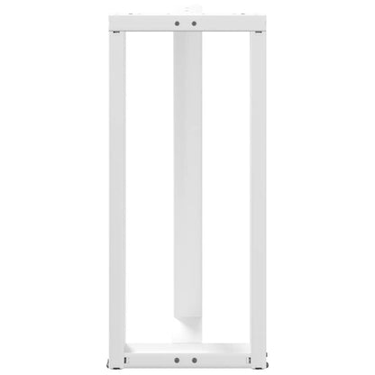 Gambe per tavolo da bar forma T 2 pz bianche 40x35x(90-91) cm