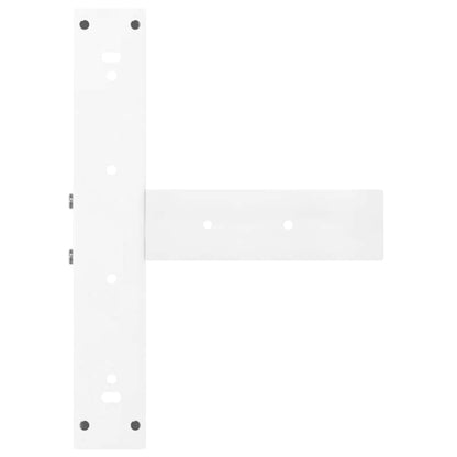 Gambe per tavolo da bar forma T 2 pz bianche 40x35x(90-91) cm