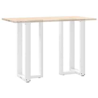 Gambe Tavolo Bar a Forma T 2 pz bianco 40x35x(90-91) cm Acciaio