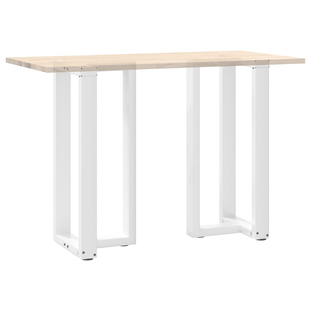 Gambe per tavolo da bar forma T 2 pz bianche 40x35x(90-91) cm