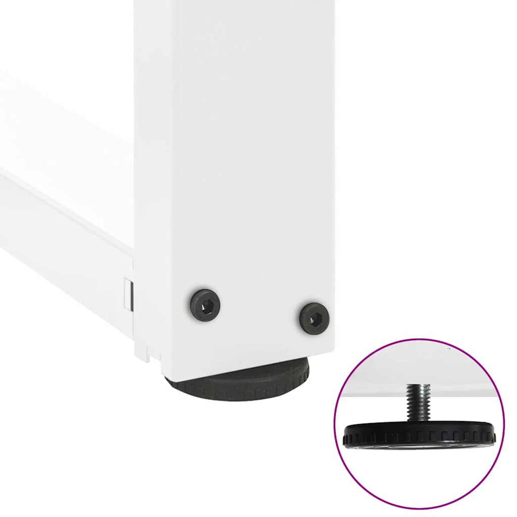 Gambe per tavolo da bar forma T 2 pz bianche 40x35x(90-91) cm