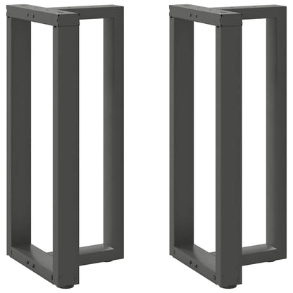 Gambe per tavolo da bar forma T 2 pz Antracite 5x(90-91)