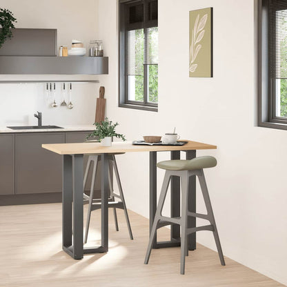 Gambe per tavolo da bar forma T 2 pz Antracite 5x(90-91)