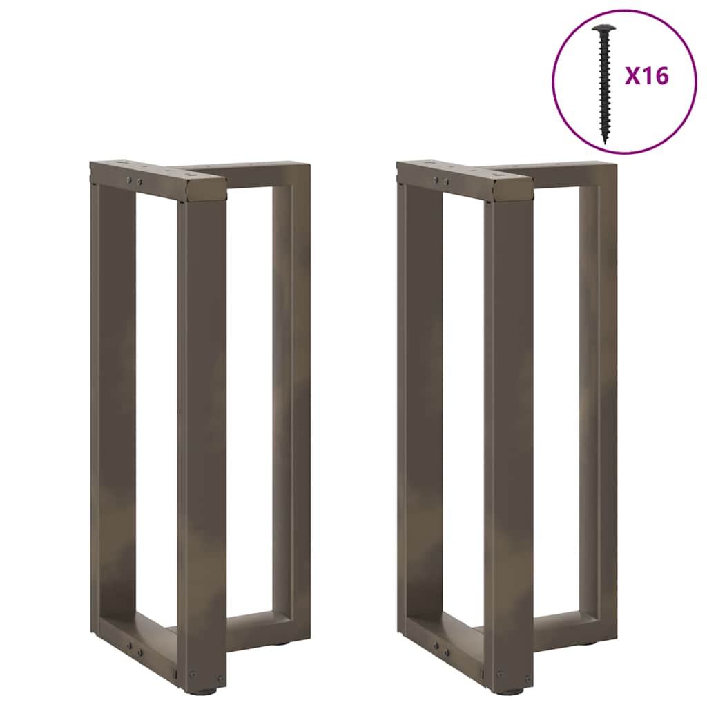 Gambe per tavolo da bar a forma di T 2 pz nere 40x35x(90-91) cm