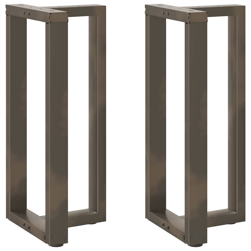 Gambe per tavolo da bar a forma di T 2 pz nere 40x35x(90-91) cm