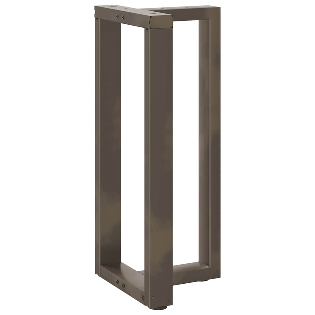 Gambe per tavolo da bar a forma di T 2 pz nere 40x35x(90-91) cm