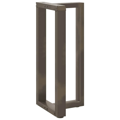 Gambe per tavolo da bar a forma di T 2 pz nere 40x35x(90-91) cm