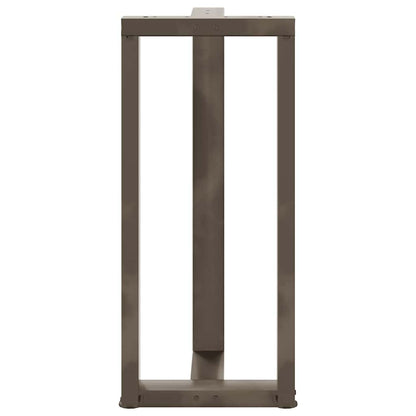 Gambe per tavolo da bar a forma di T 2 pz nere 40x35x(90-91) cm in acciaio