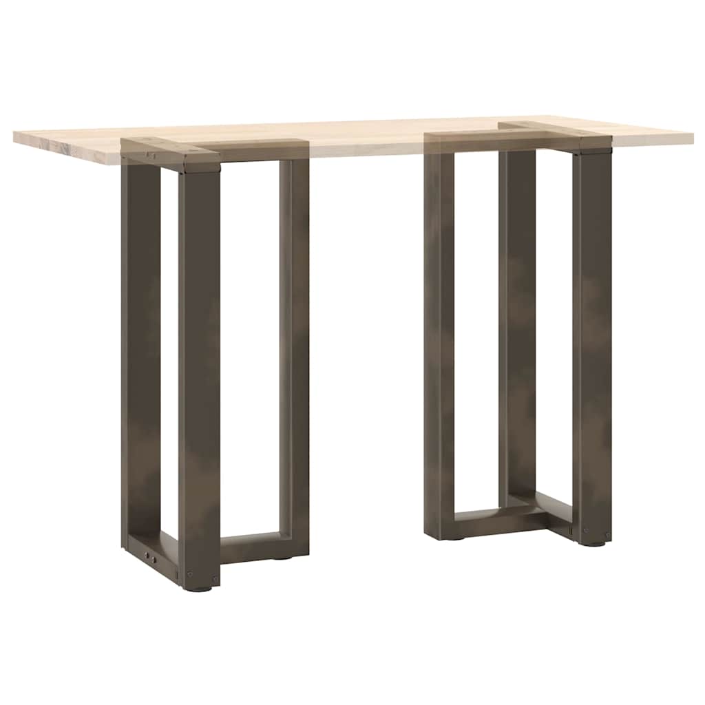 Gambe per tavolo da bar a forma di T 2 pz nere 40x35x(90-91) cm