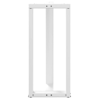 Gambe per tavolo da bar forma T 2 pz bianche 50x35x(90-91) cm