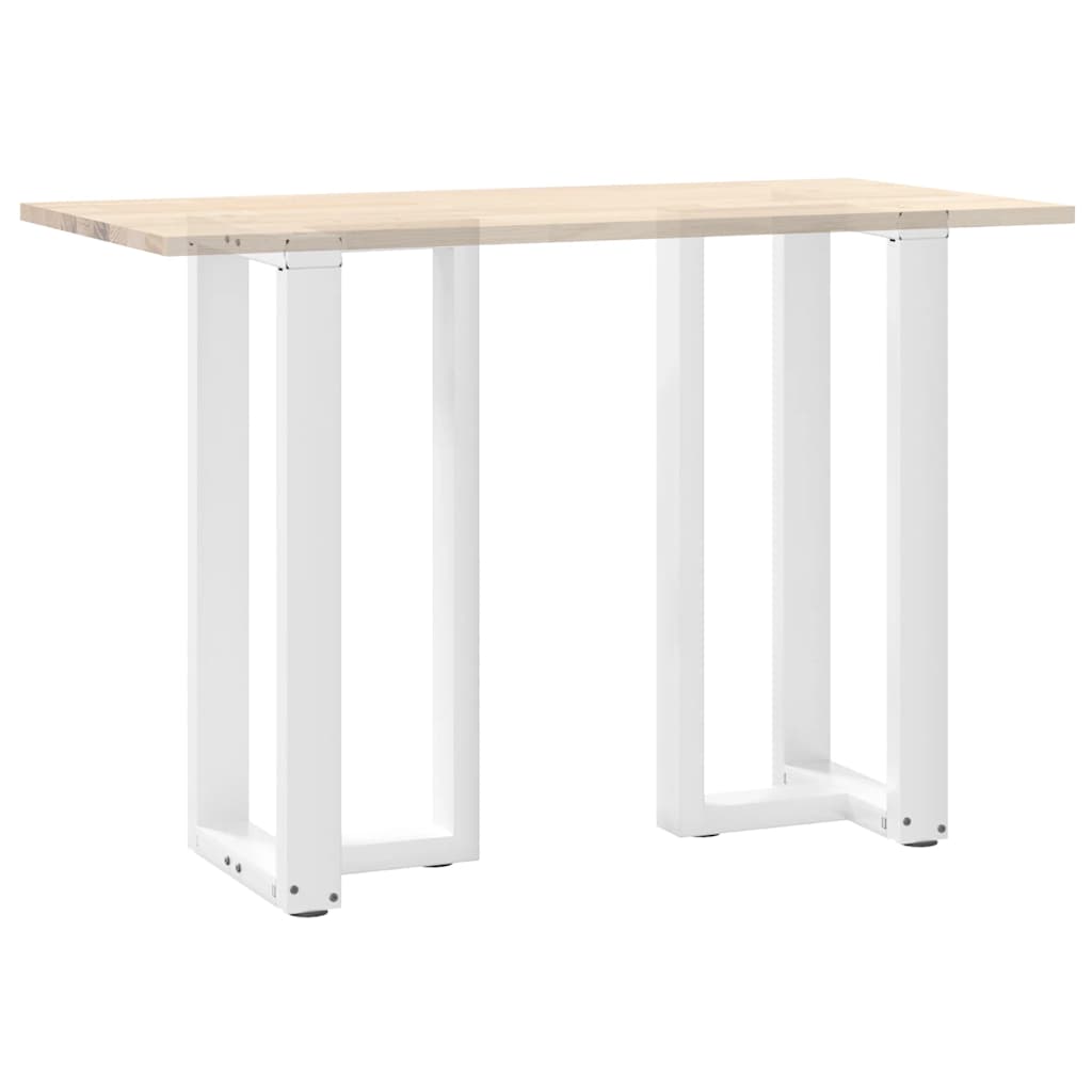 Gambe per tavolo da bar forma T 2 pz bianche 50x35x(90-91) cm