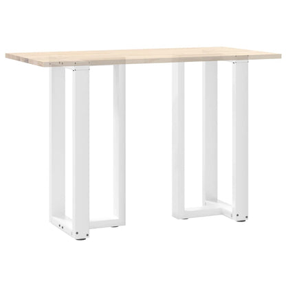 Gambe per tavolo da bar forma T 2 pz bianche 50x35x(90-91) cm