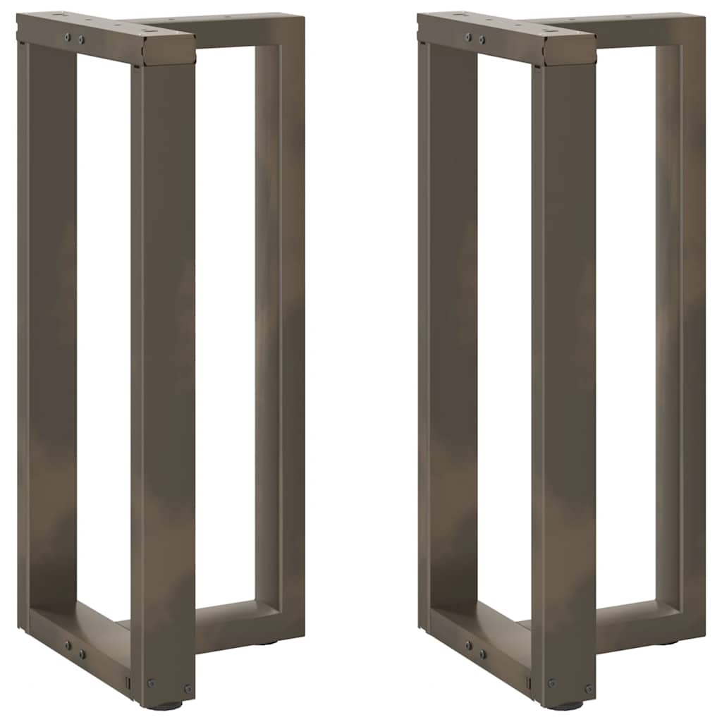 Gambe per tavolo da bar a forma di T 2 pz nere 50x35x(90-91) cm