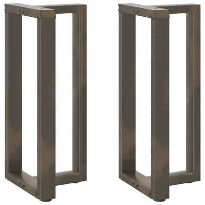 Gambe per tavolo da bar a forma di T 2 pz nere 50x35x(90-91) cm