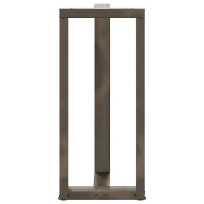 Gambe per tavolo da bar a forma di T 2 pz nere 50x35x(90-91) cm