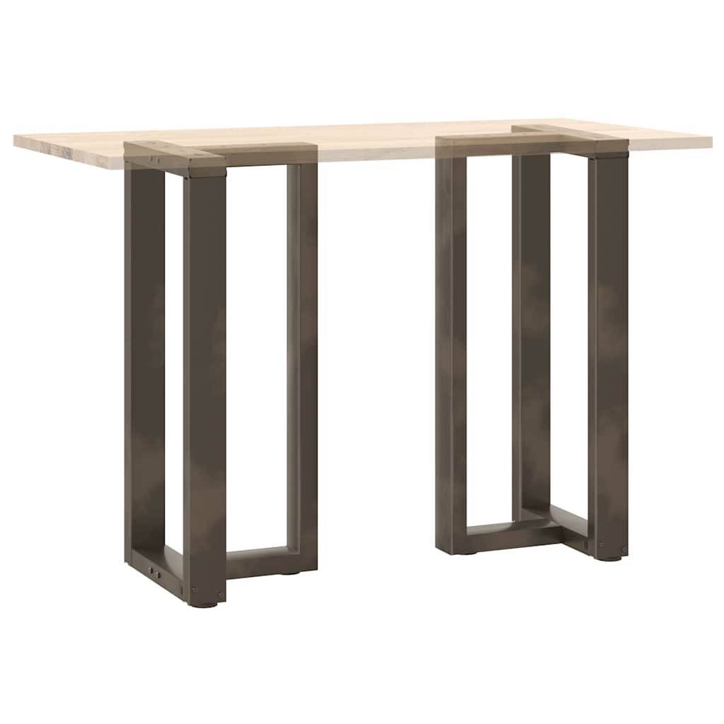 Gambe per tavolo da bar a forma di T 2 pz nere 50x35x(90-91) cm