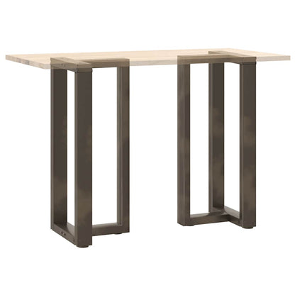 Gambe per tavolo da bar a forma di T 2 pz nere 50x35x(90-91) cm