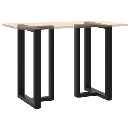 Gambe per tavolo da bar a forma di T 2 pz nere 60x35x(90-91) cm