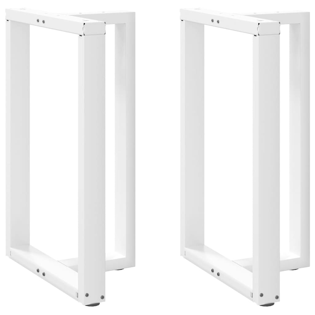 Gambe Tavolo Bar a Forma T 2 pz bianco 60x35x(91-92) cm Acciaio