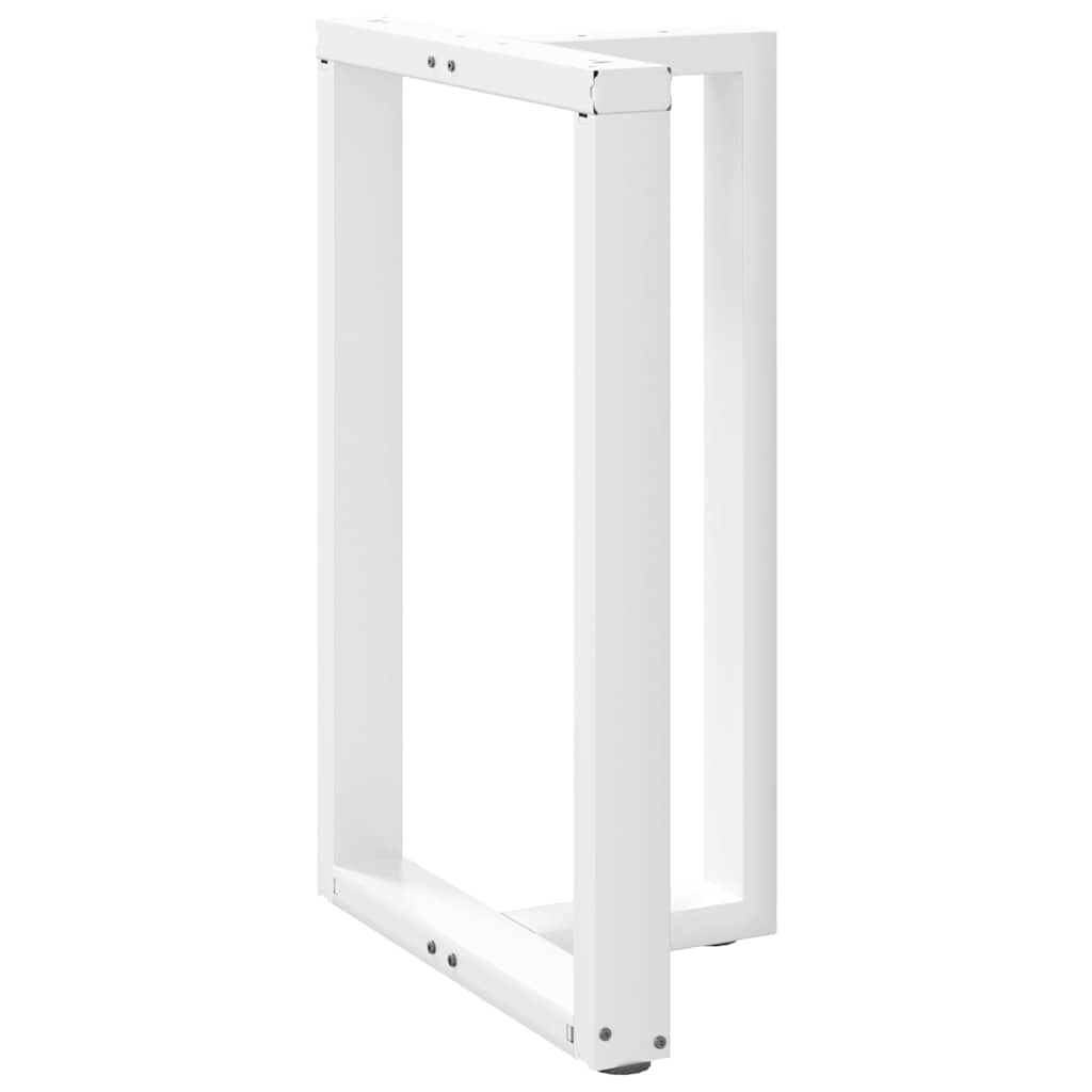 Gambe Tavolo Bar a Forma T 2 pz bianco 60x35x(91-92) cm Acciaio