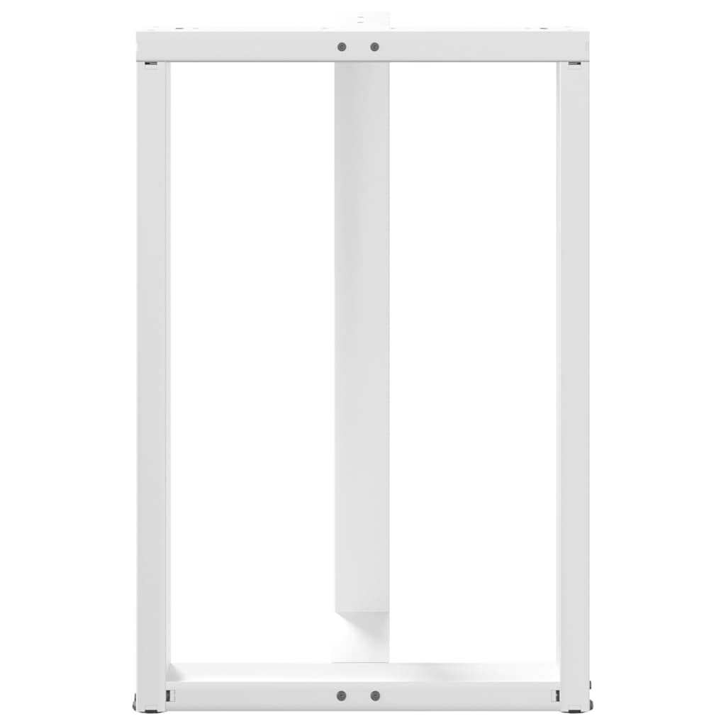 Gambe Tavolo Bar a Forma T 2 pz bianco 60x35x(91-92) cm Acciaio