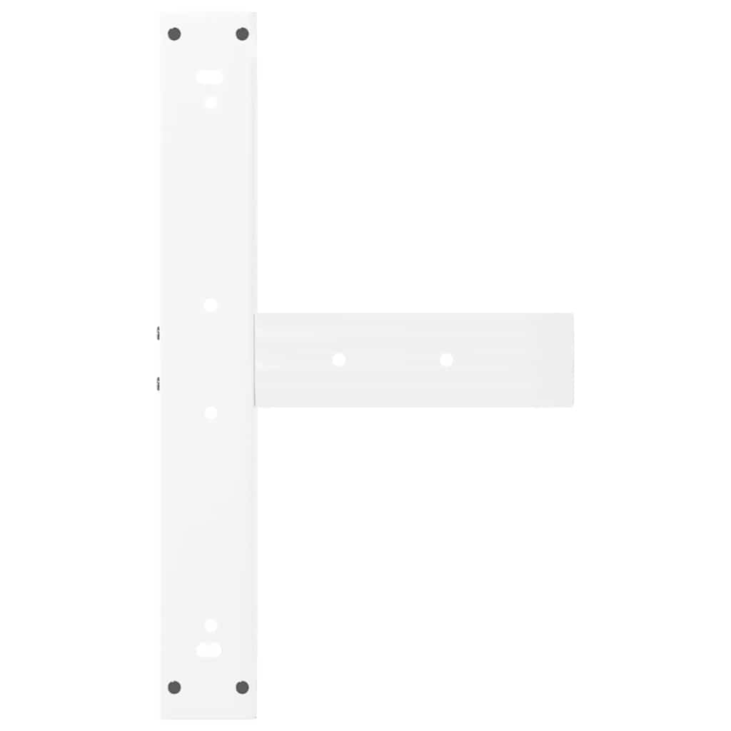 Gambe Tavolo Bar a Forma T 2 pz bianco 60x35x(91-92) cm Acciaio