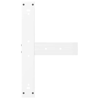 Gambe Tavolo Bar a Forma T 2 pz bianco 60x35x(91-92) cm Acciaio