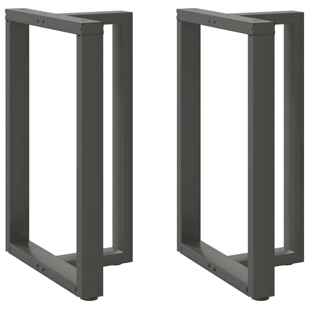 Gambe per tavolo da bar forma T 2 pz Antracite 60x35x(90-91) cm