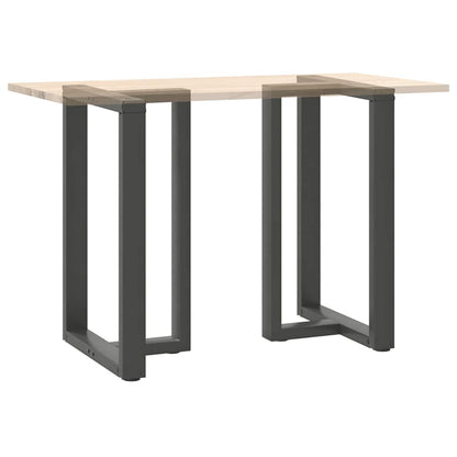 Gambe per tavolo da bar forma T 2 pz Antracite 60x35x(90-91) cm