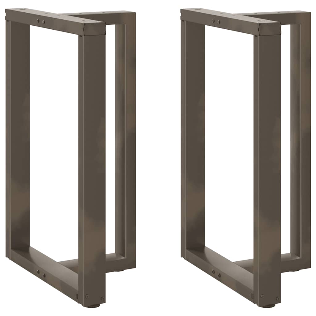 Gambe per tavolo da bar a forma di T 2 pz nere 60x35x(90-91) cm