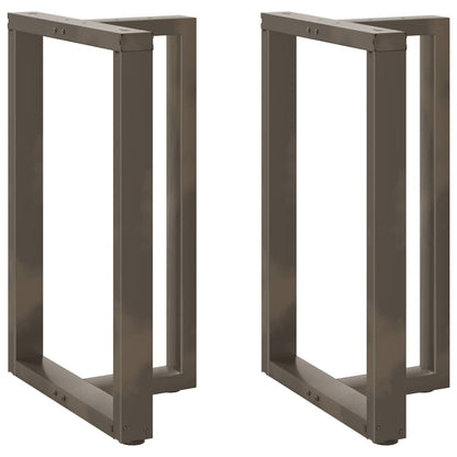 Gambe per tavolo da bar a forma di T 2 pz nere 60x35x(90-91) cm