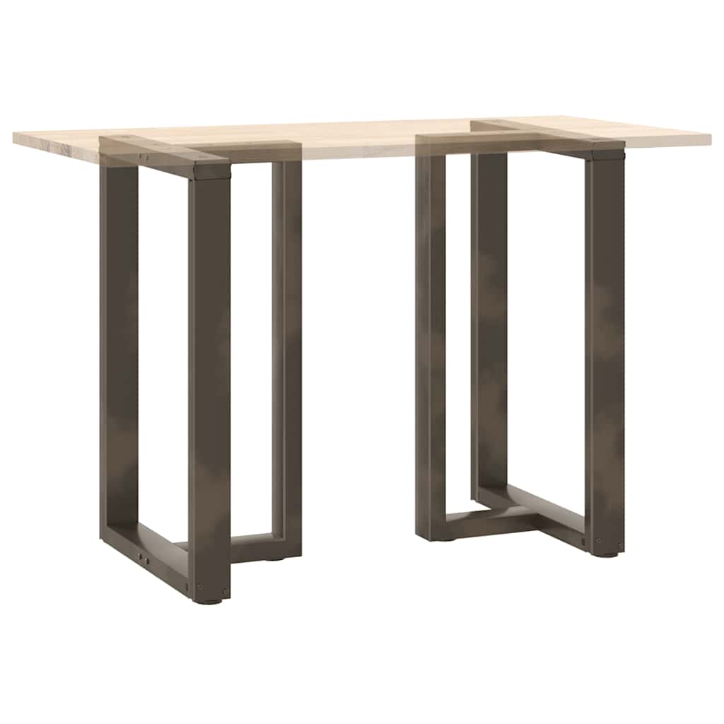 Gambe per tavolo da bar a forma di T 2 pz nere 60x35x(90-91) cm