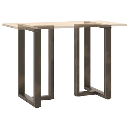 Gambe per tavolo da bar a forma di T 2 pz nere 60x35x(90-91) cm