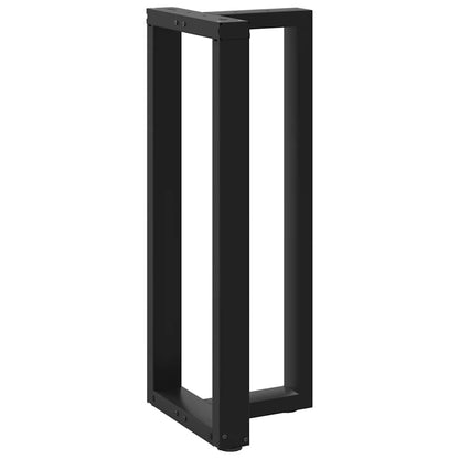 Gambe Tavolo Bar a Forma T 2 pz Nero 40x35x(101-102) cm Acciaio